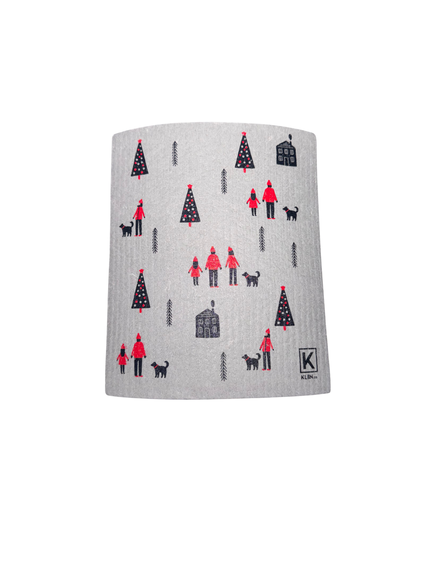 Tissu Kliin | Vacances | Village - gris