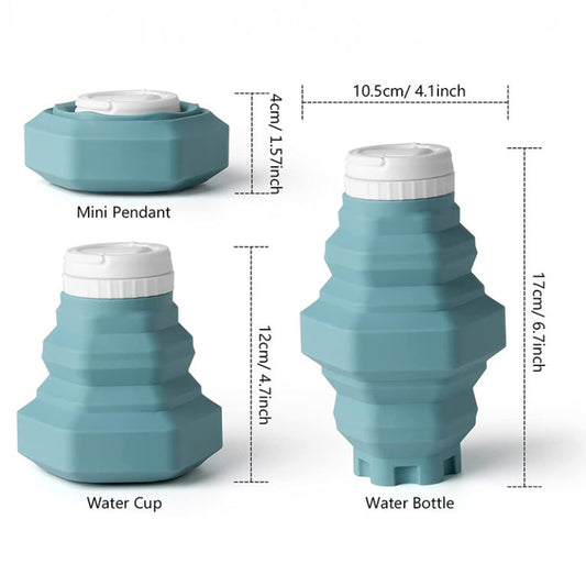 17 oz Collapsible Water Bottle | Dark Blue