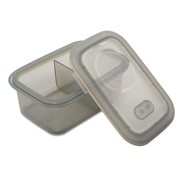Récipient alimentaire minimaliste en silicone avec séparateur - 700 ml - gris