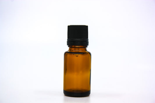 Flacon compte-gouttes ambré pour huile essentielle de 10 ml (0,34 oz) - Verre avec couvercle noir