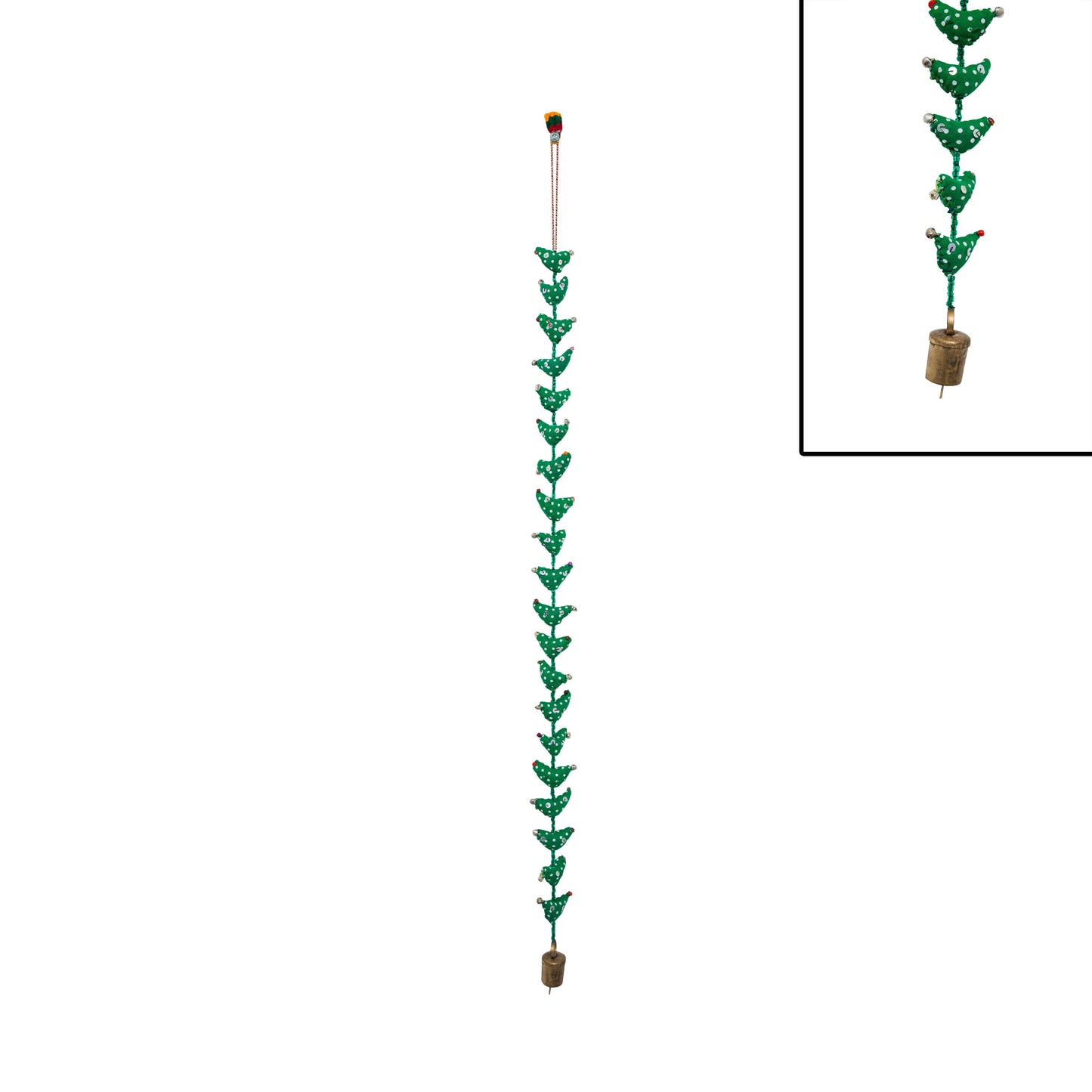 Wind Chimes - 20 Green Birds