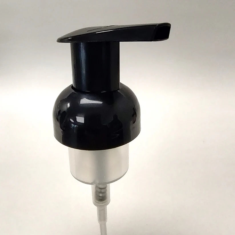 12oz Amber Foamer Bottle with Black Foaming Pump | Plastic