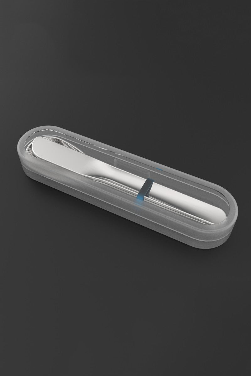 Ensemble de couverts de voyage portables en acier inoxydable : cuillère, fourchette et couteau