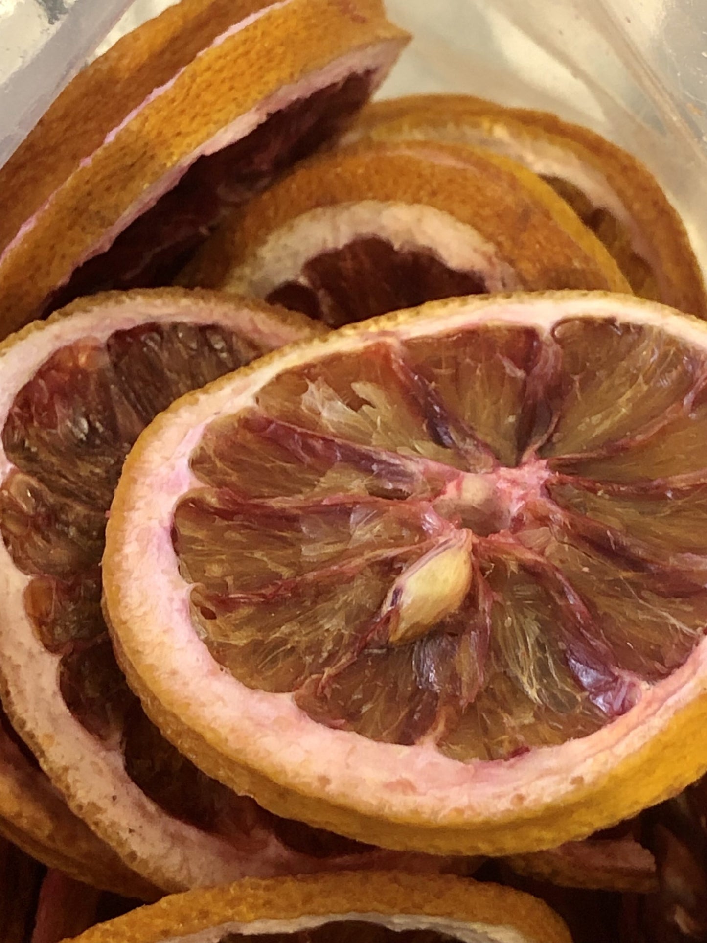 Rondelles d'orange sanguine déshydratées (garniture) 0,13 $/g | VRAC