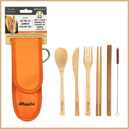 Ensemble de couverts en bambou pour enfants