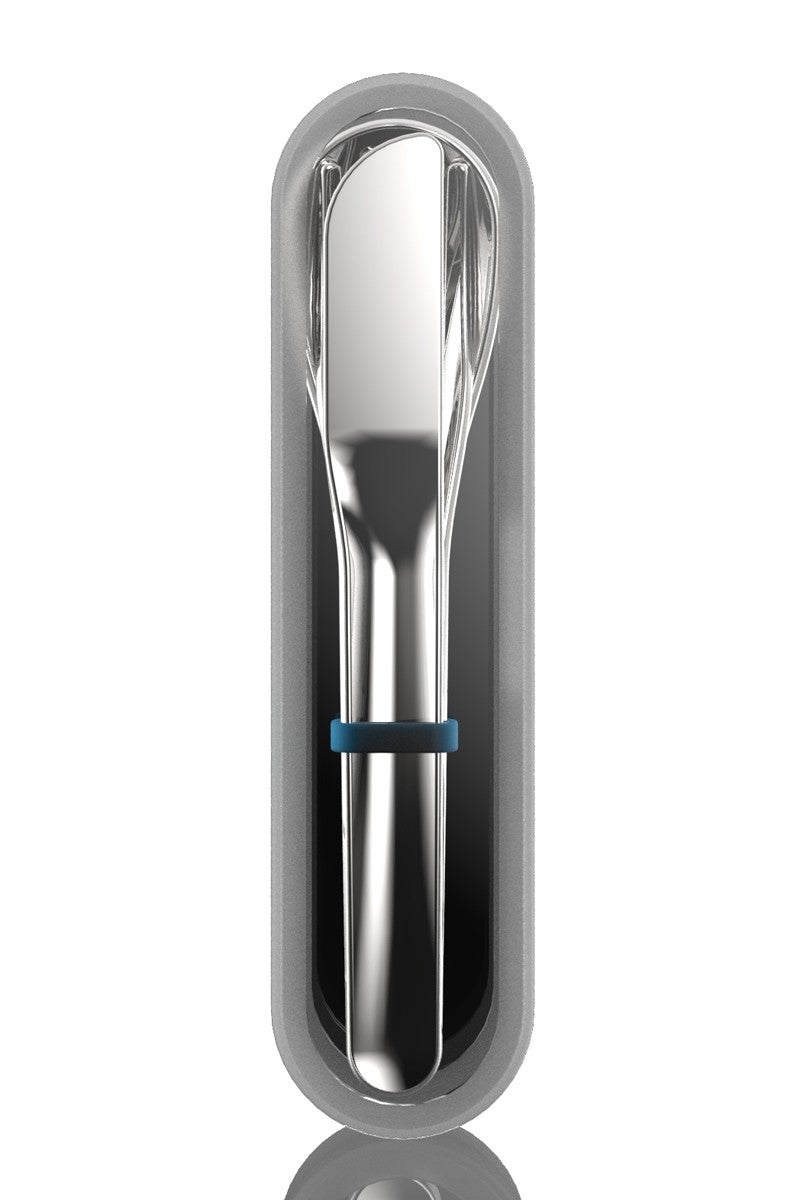 Ensemble de couverts de voyage portables en acier inoxydable : cuillère, fourchette et couteau