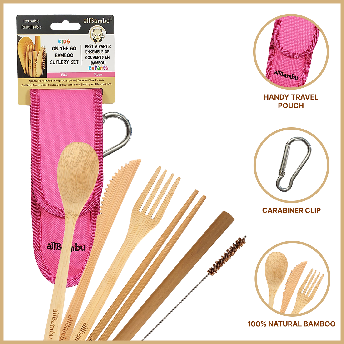Bamboo Cutlery Set - Kids'