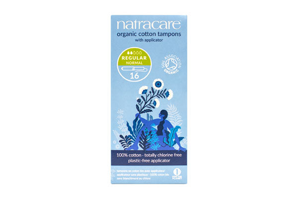 Regular Organic Cotton Tampons with Applicator 16 pcs