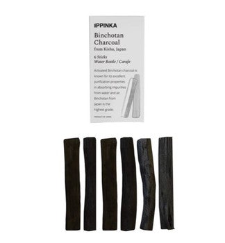Filtre à eau au charbon Binchotan | Lot de 4 bâtonnets pour 1 000 ml
