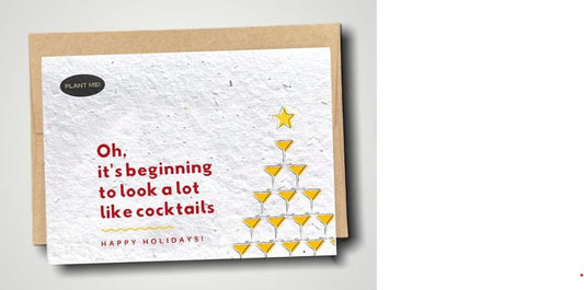 Cartes de Noël | Cartes de vœux à planter : un cocktail à la clé