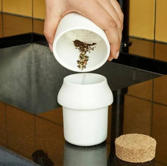 Moulin à herbes en céramique | Grand modèle - Blanc