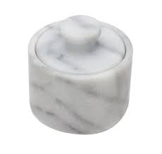 Salière en marbre blanc