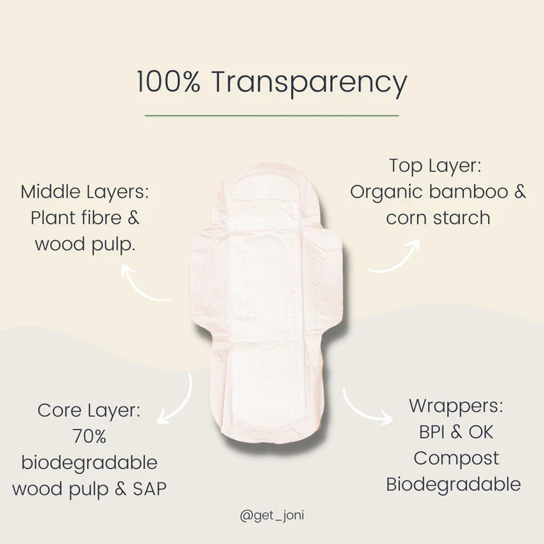Serviettes hygiéniques bio Joni pour la nuit