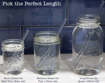 Long Glass Straws for Quart Mason Jars