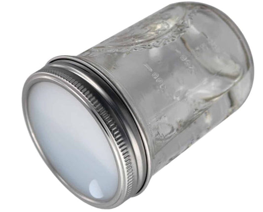 Couvercles étanches en silicone platine pour bocaux Mason à large ouverture