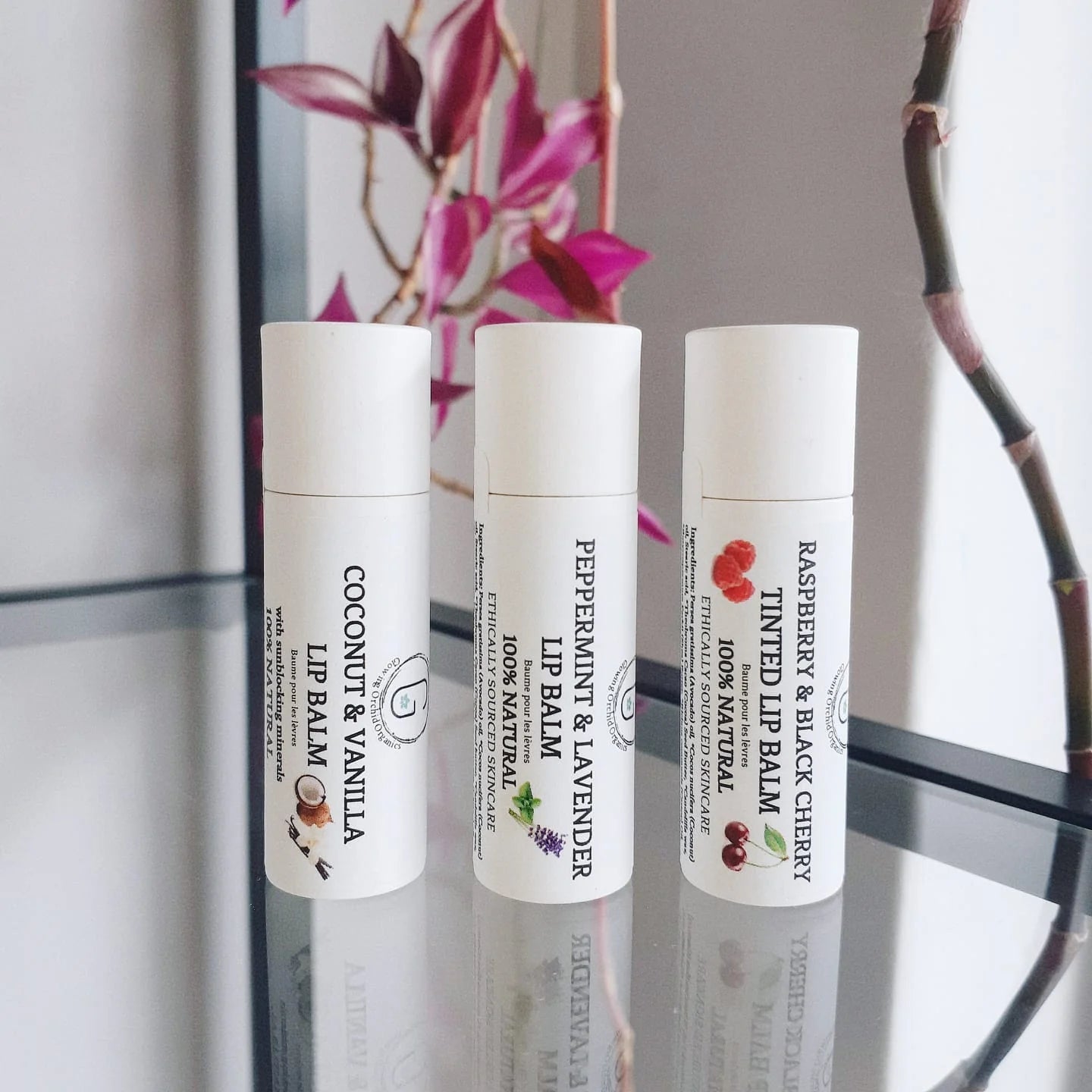 Glowing Orchid Lip Balm (in paper tube)