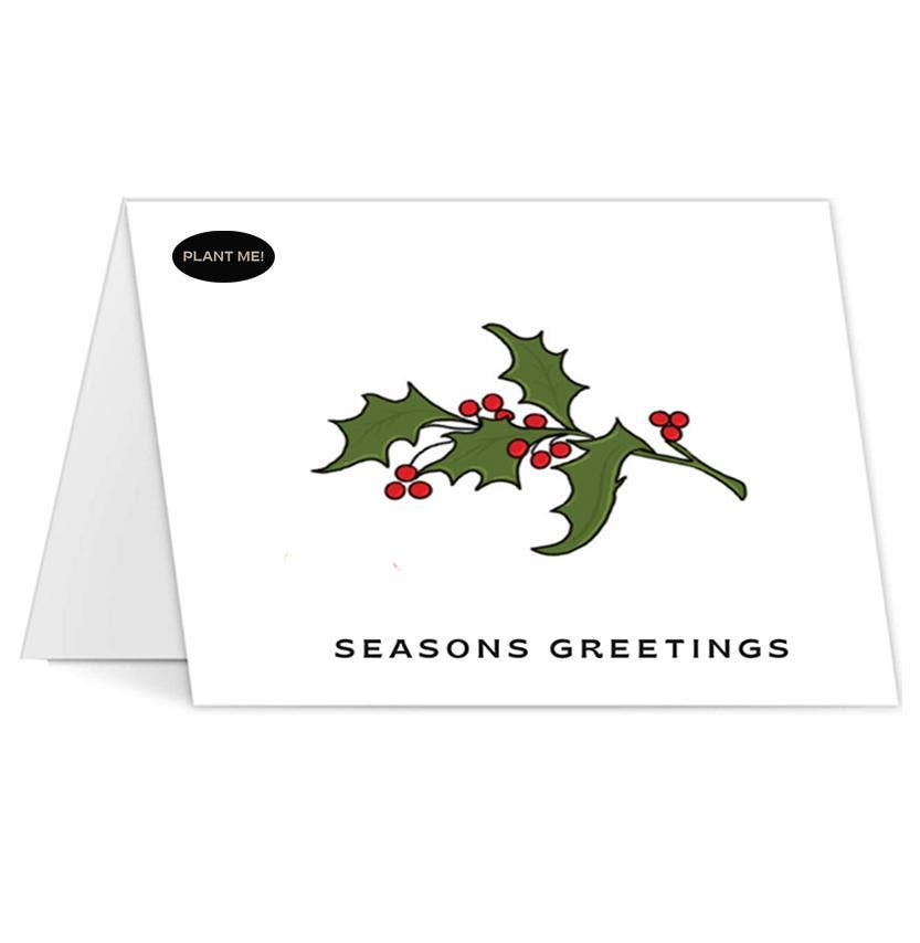 Holly Plantable Greeting Card