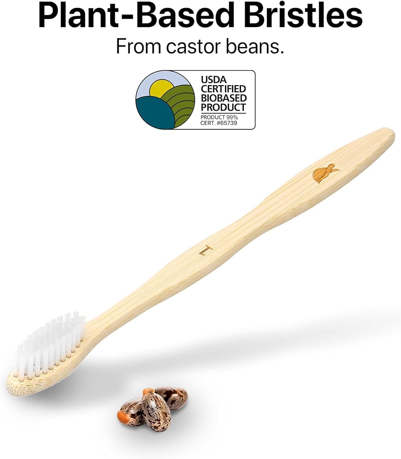 Bamboo Toothbrush with Castor Bean Oil Bristles