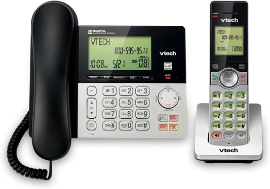 VTech Cordless Phone – Black Silver (Used once, Excellent Condition)