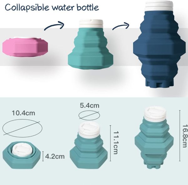 17 oz Collapsible Water Bottle | Dark Blue