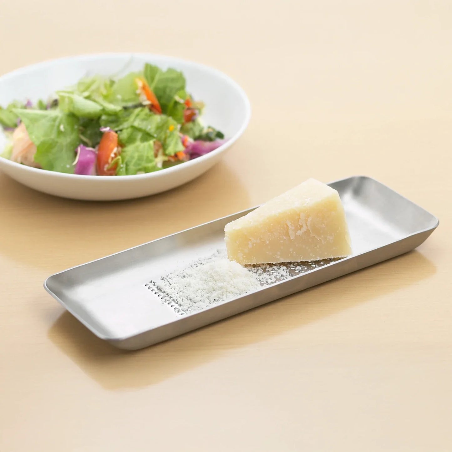 Eatoco Oros L Large Grater – Japanese Stainless Steel Tray Zester & Condiment Grater