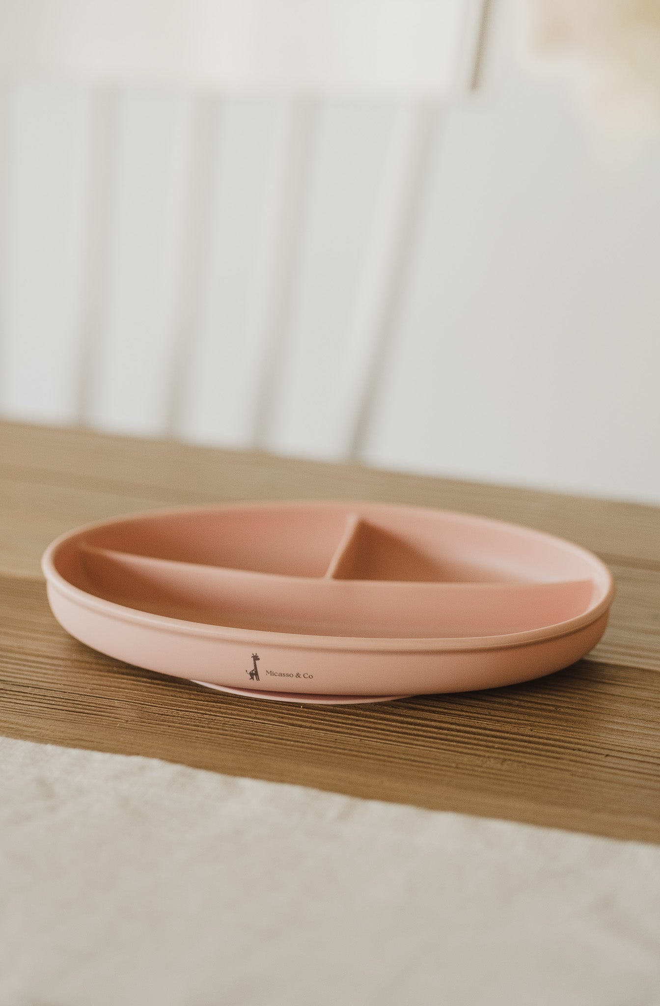 Assiette à succion divisée en silicone