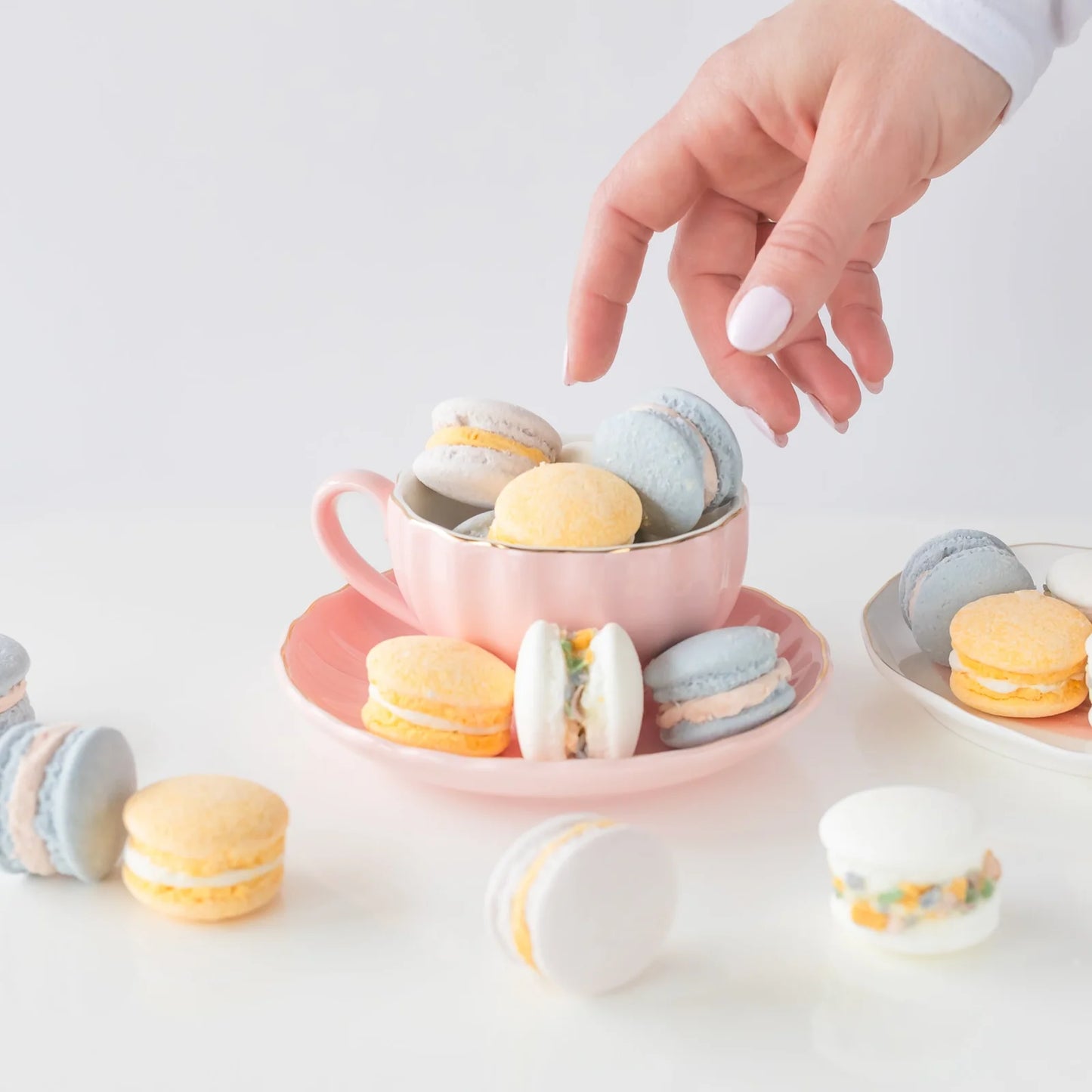 Macarons de bain à la barbe à papa