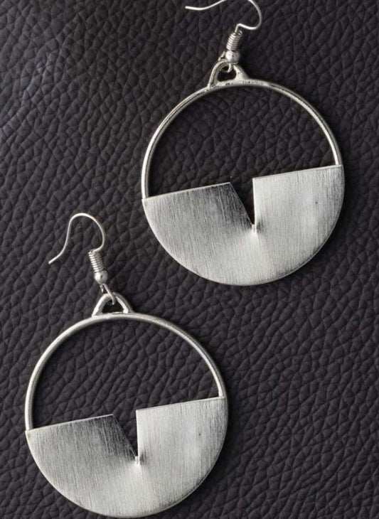 Boucles d'oreilles disque en argent
