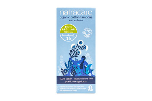 Regular Organic Cotton Tampons with Applicator 16 pcs