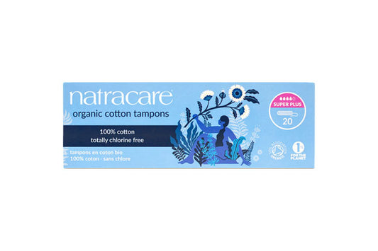 Super Plus Non-Applicator Organic Cotton Tampons 20pcs