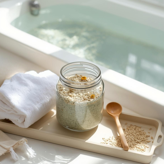 Oatmeal, Clay and Chamomile Bath Soak