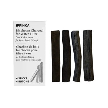 Filtre à eau au charbon Binchotan | Lot de 4 bâtonnets pour 1 000 ml